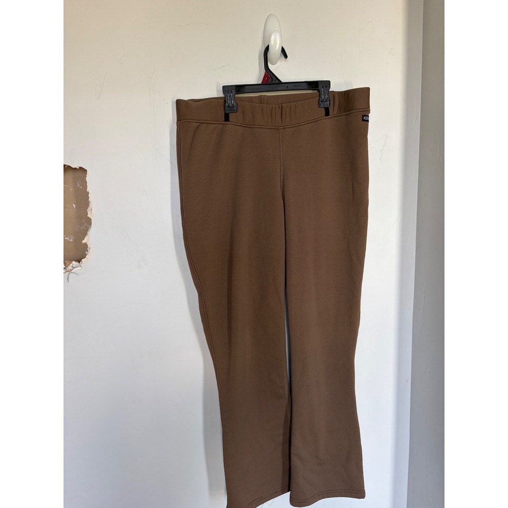 Kerrits Womens Brown Fleece Lined Bootcut Equestrian Riding Pants Breeches Large